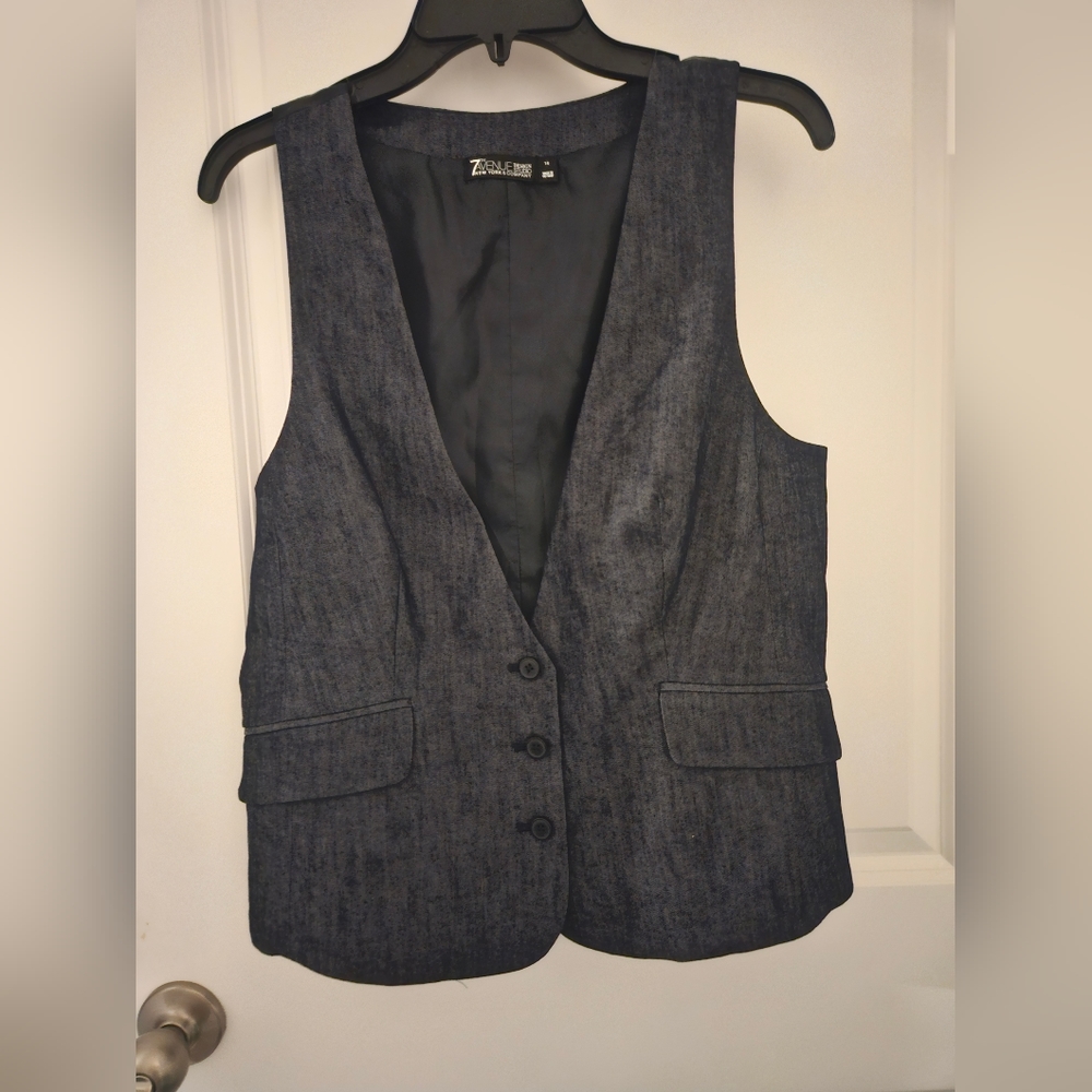 New York & Company denim vest size 14